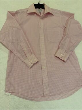 Men's Light Pink Gingham Dress Shirt by Eagle Shirtmakers